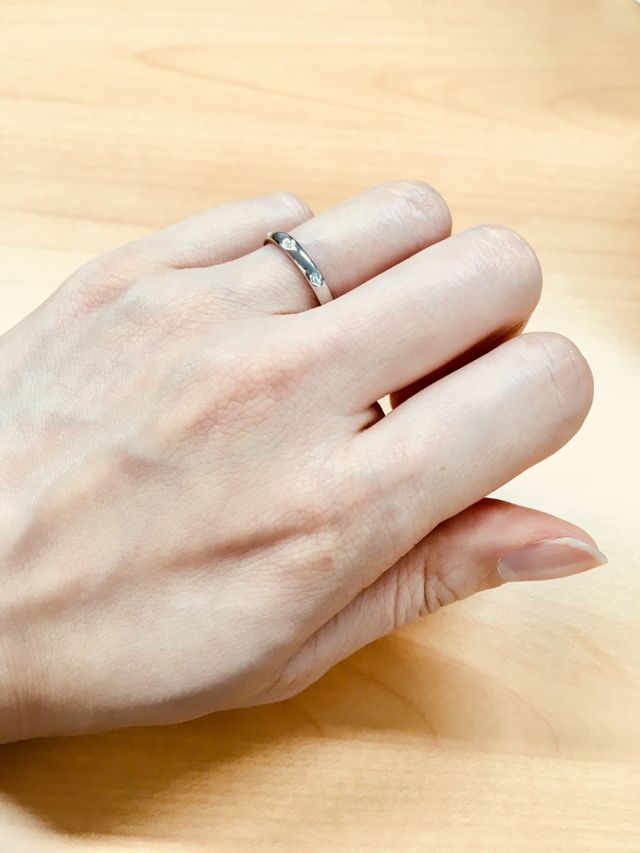 シンプルだけど華やかなデザインがお気に入り