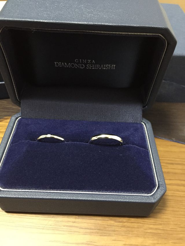先日購入した結婚指輪です。