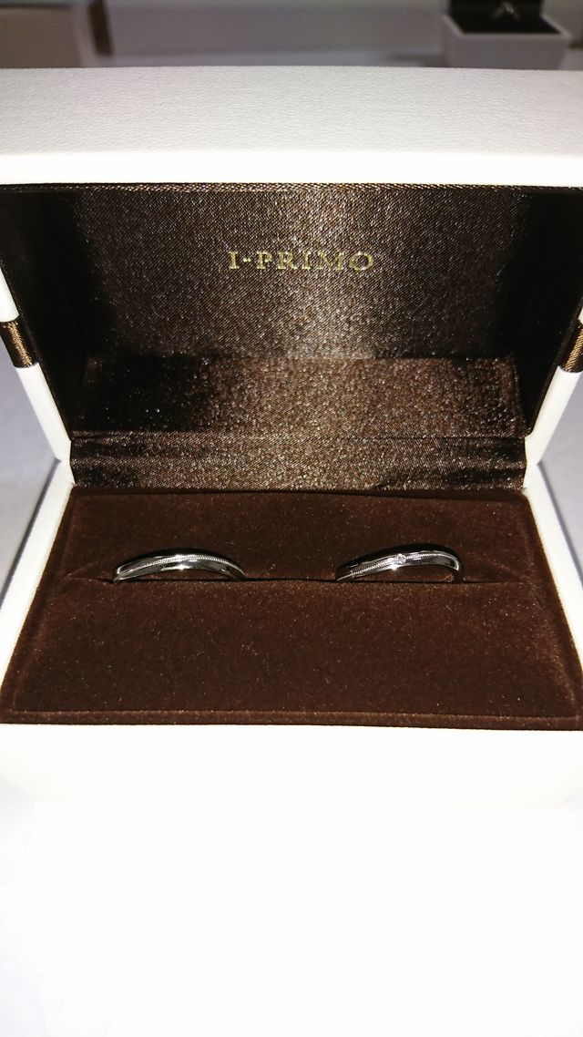 結婚指輪。デザインが気に入りました。