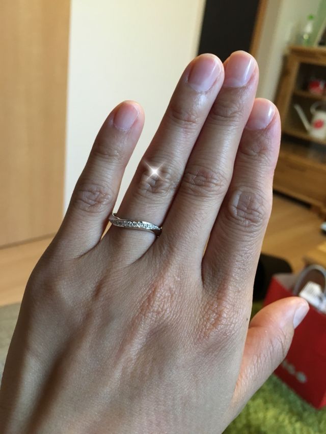 グレードアップしたダイヤモンドの輝きは素晴らしいです