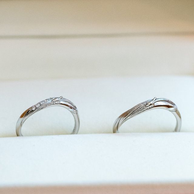 ミッキーの指と、女性用にはメレダイヤが