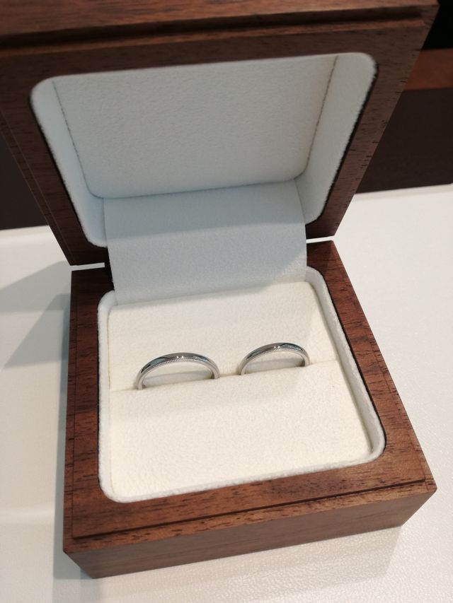 メンズのデザインに揃えてもらいました