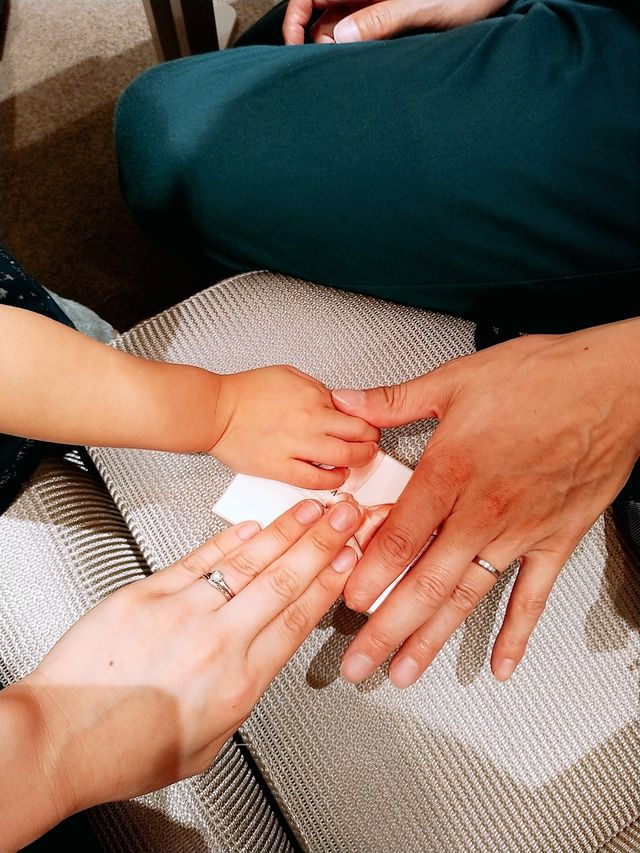 好きなデザインを選んだ為ペア感は無いが刻印を一緒にした