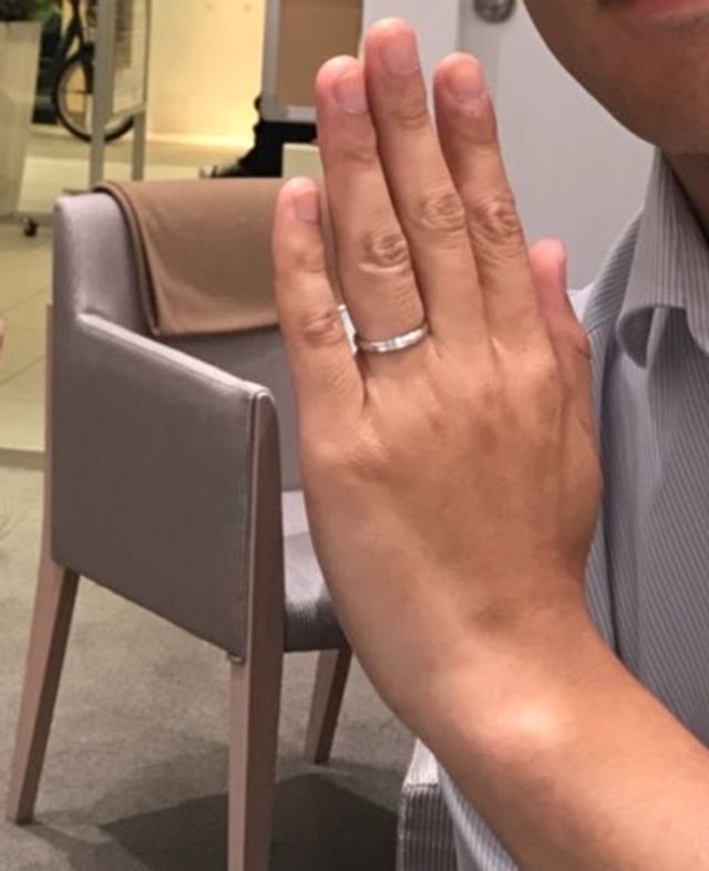 受取時、店員さんに撮影して頂きました。