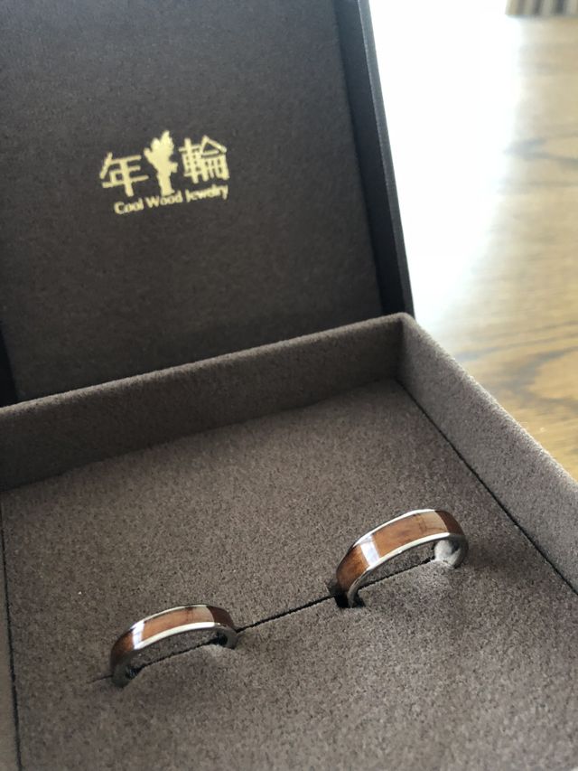 屋久杉の結婚指輪