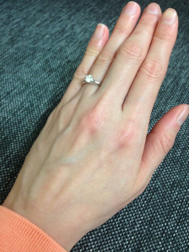 購入後着用時の写真です。