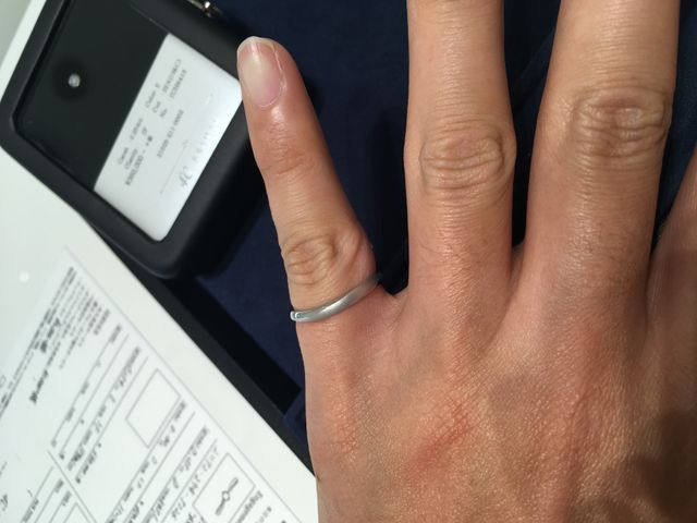 薬指を怪我した為小指で。