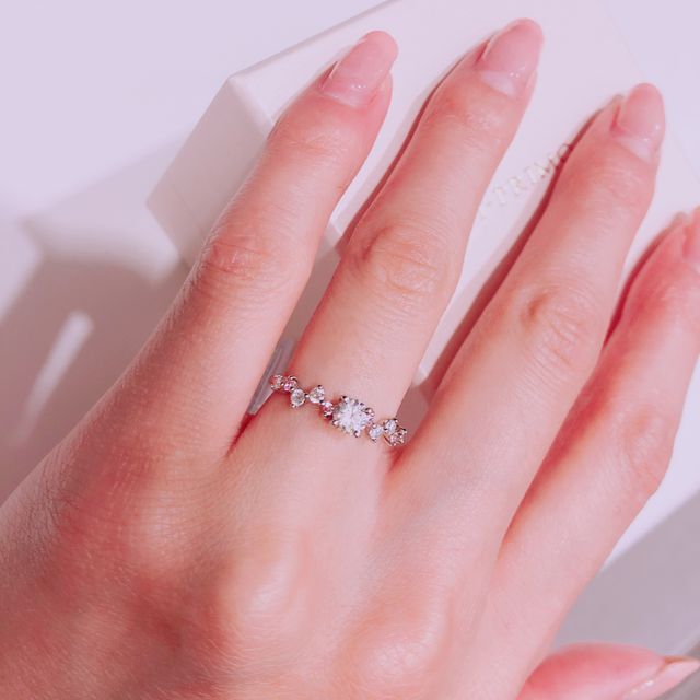 ピンクダイヤが入ったリング♡