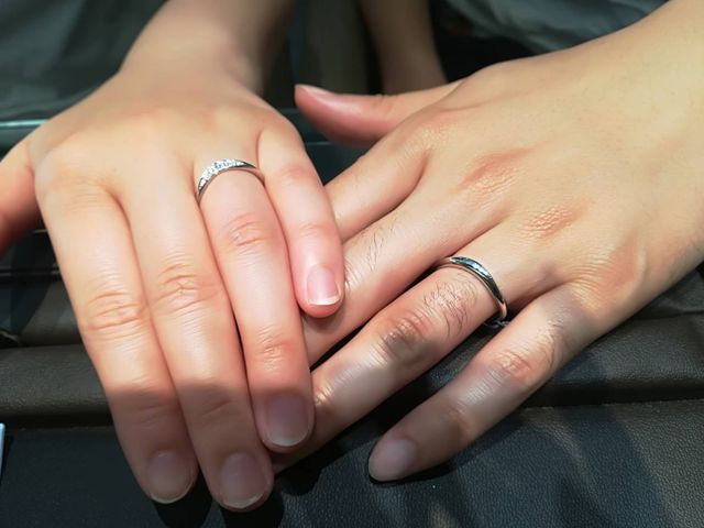 婚約指輪、結婚指輪はアイプリモで統一しました。