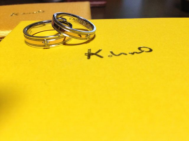 内側に二人のイニシャルと、大事にしている言葉、記念日を♩