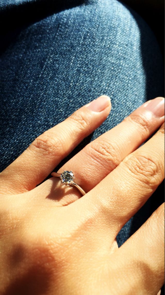 ダイヤだけでなく土台のデザインもお気に入りです！