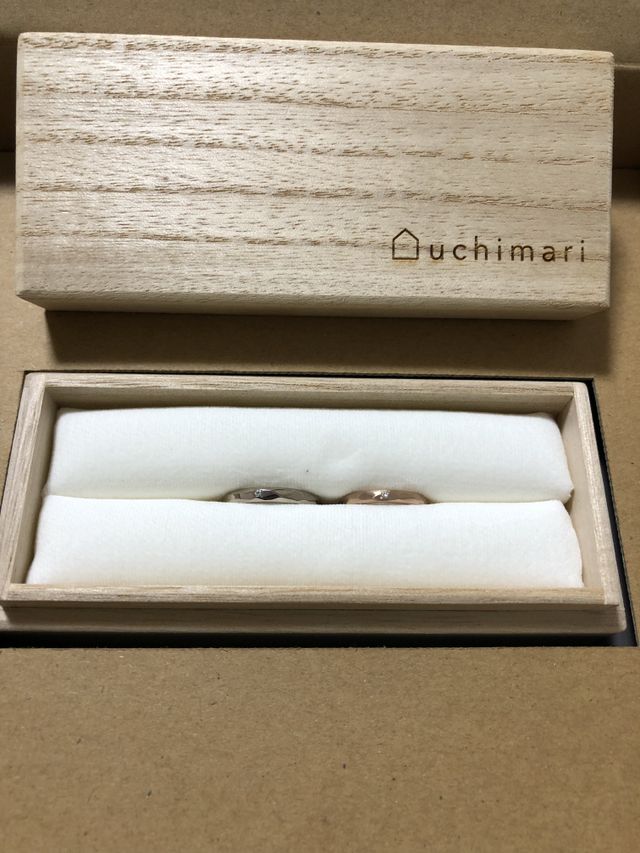 届いた結婚指輪です！