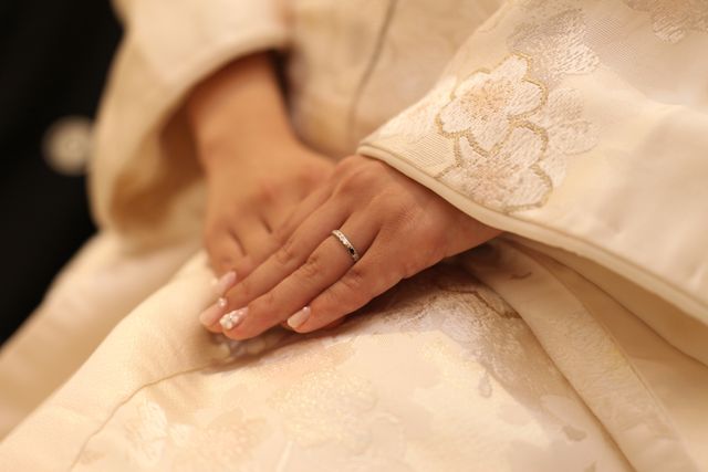 結婚式で付けました。