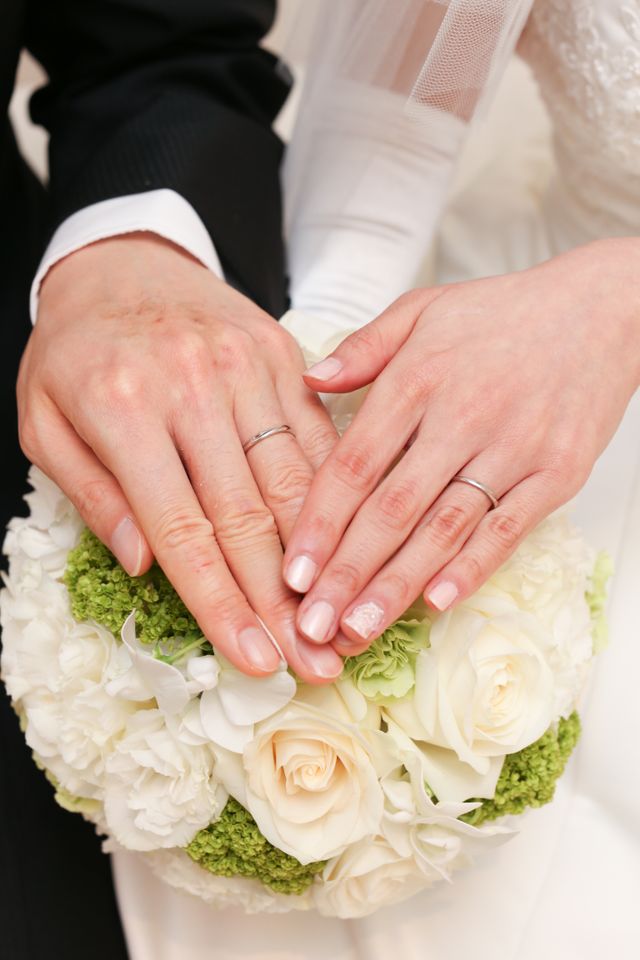 結婚式当日の写真です。