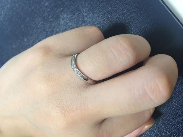 指につけたところです