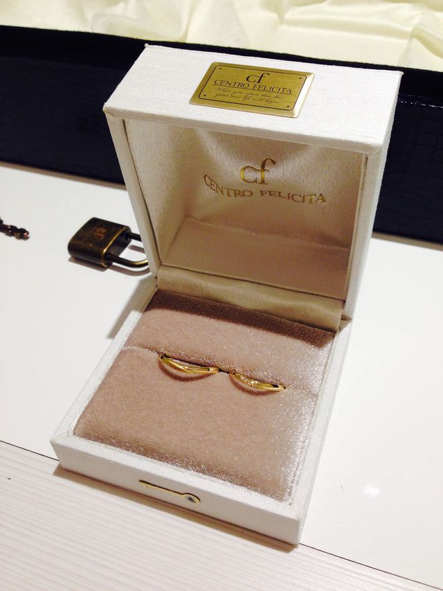 指輪受け取りの時のサプライズ演出に二人でニッコリしました。