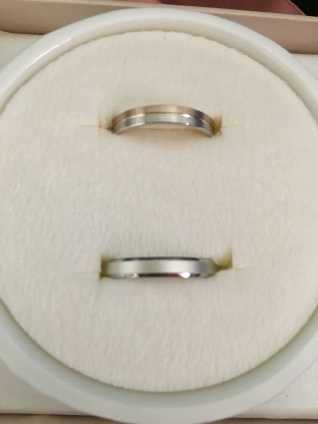 上…新婦指輪   下…新郎指輪