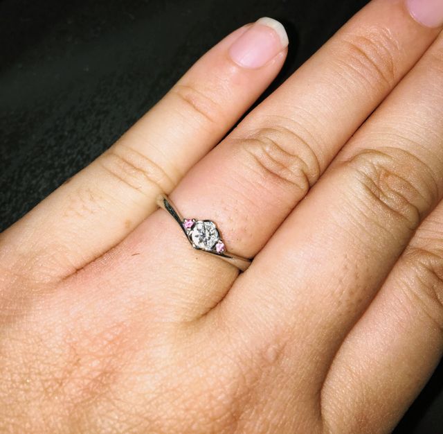 指にはめた状態