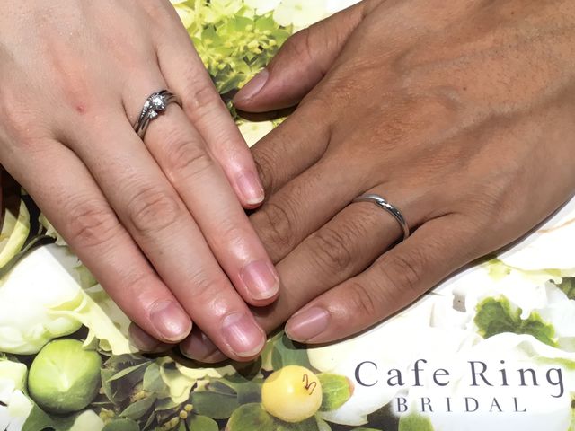 セットリングかのように婚約指輪とフィット♡