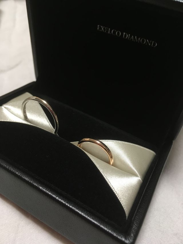 オシャレすぎるボックスに入れて来ただきました、結婚指輪。