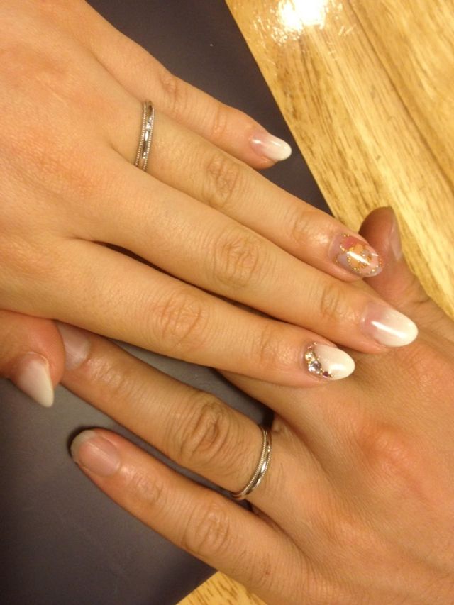 購入後、夫婦で初めて付けました。