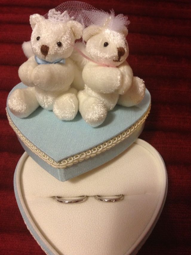 購入時に頂いたリングケースに入れて。