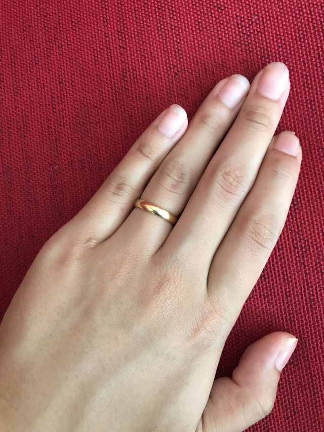 プレーンな18金リング