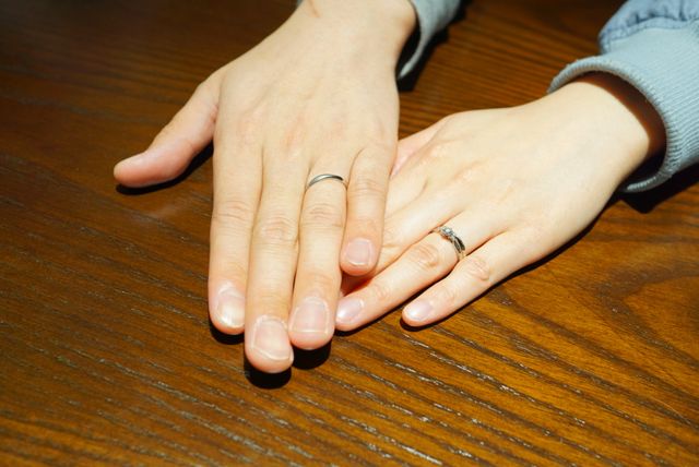 夫婦セットで購入した結婚指輪です。