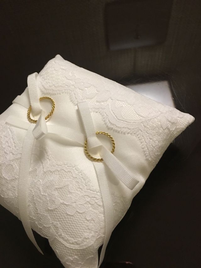 リングピローに置いた様子