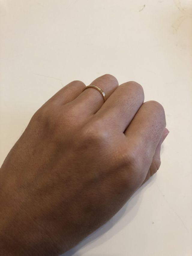 k18のミル打ちのリングです。