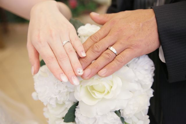 結婚式で撮った写真です。