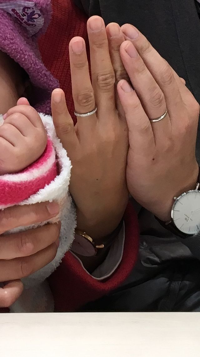 夫は半分つや消し加工をしてもらいで2ウェイ