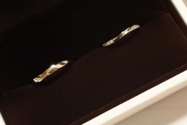 念願の結婚指輪です。
