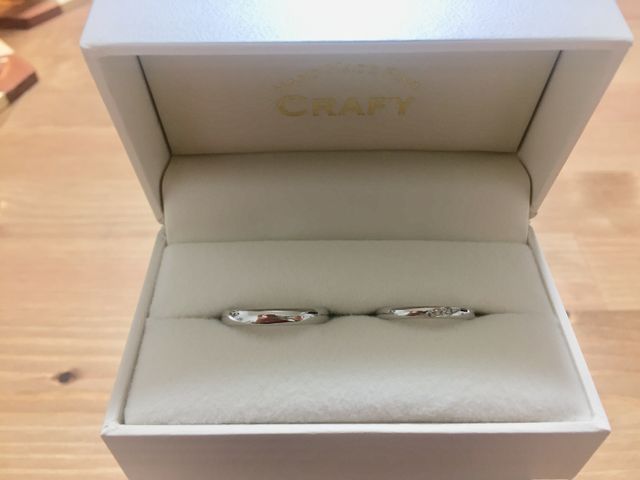 結婚指輪です。お互いの指輪分を作りました