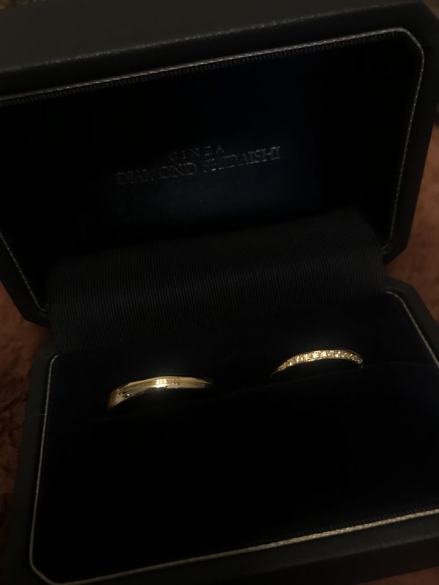 自分用はk18斜めにダイヤ埋め込み。  