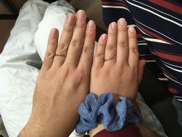 指輪が完成したので取りに来た