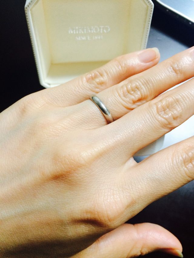 指にはめた感じです