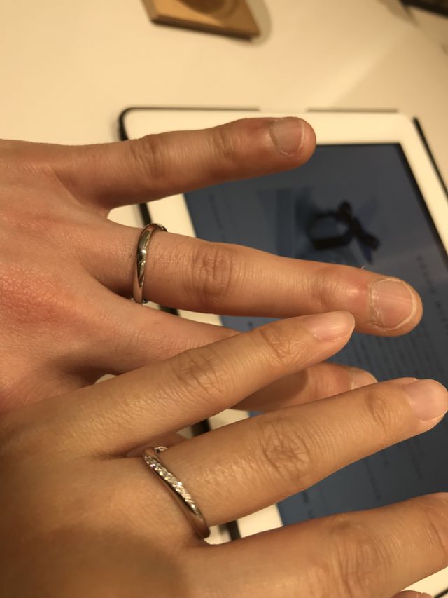 Natural Grace試着時。形もデザインも綺麗。