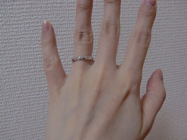 シンプルだけどダイヤが綺麗