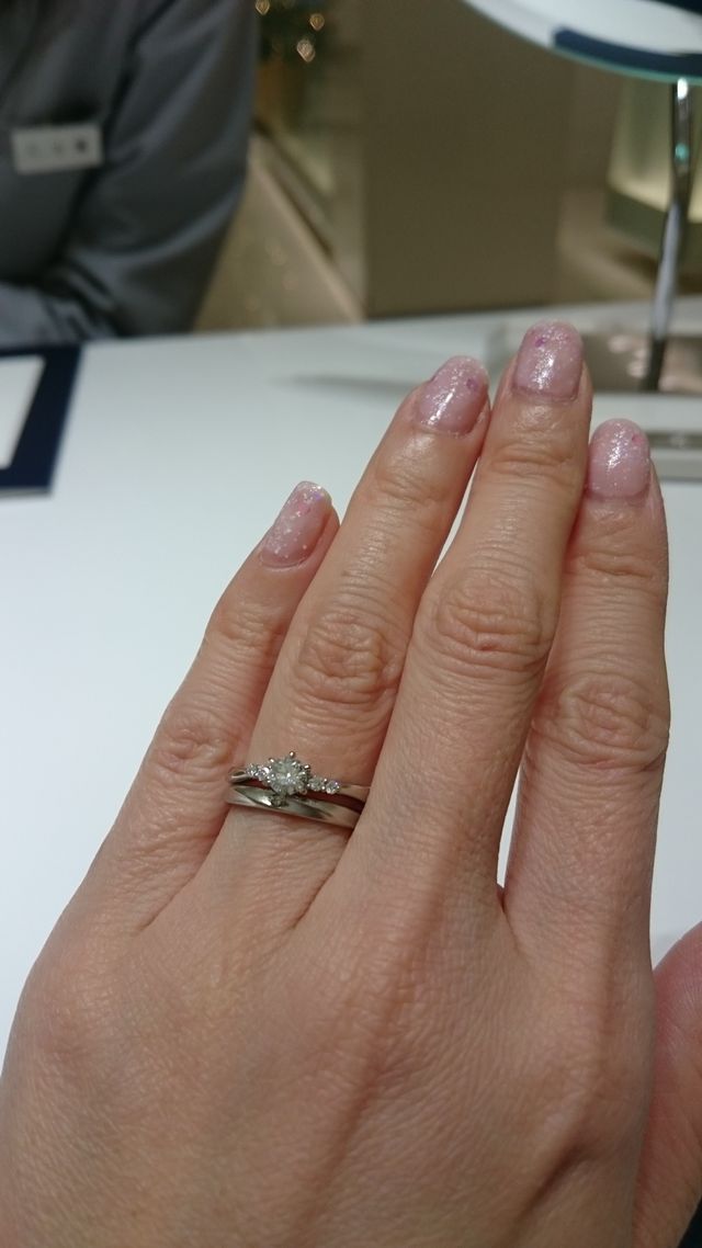 結婚指輪と重ね付け