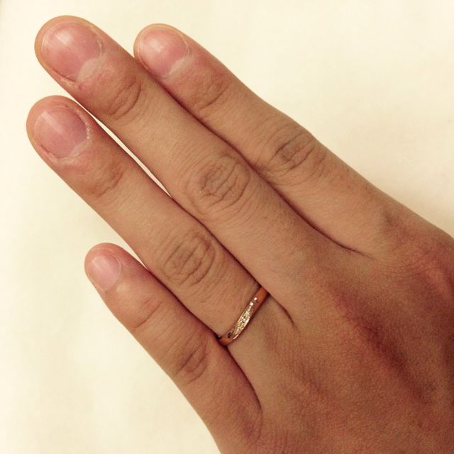 指輪を指にはめた場合 女性用