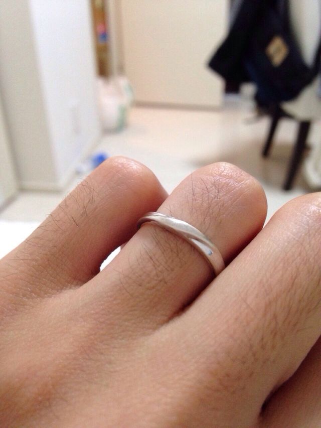 指輪を指にはめた場合 男性用