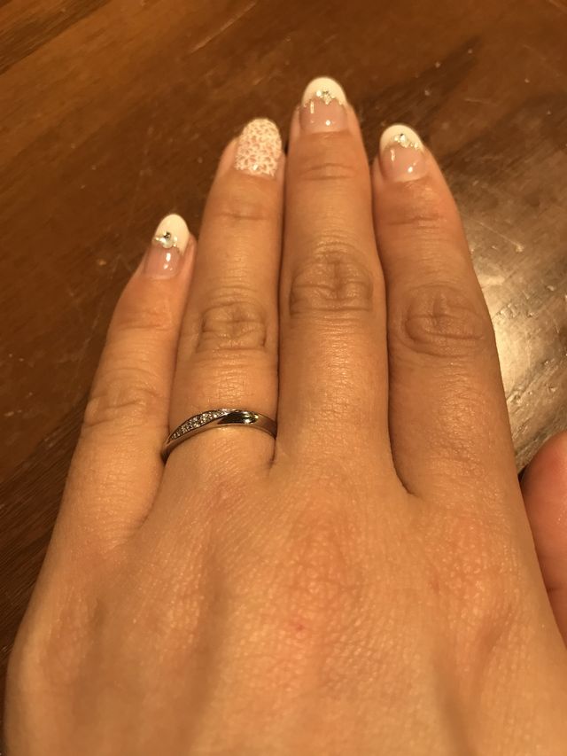 ウェーブが私の指にはしっくりきました！