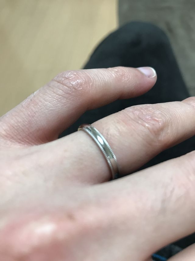 ミル打ちのリングです