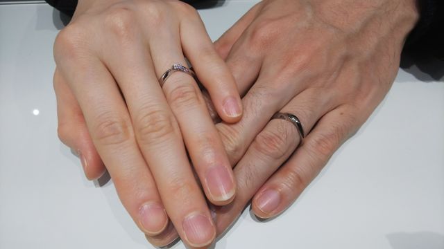 指輪受け渡し時の記念として