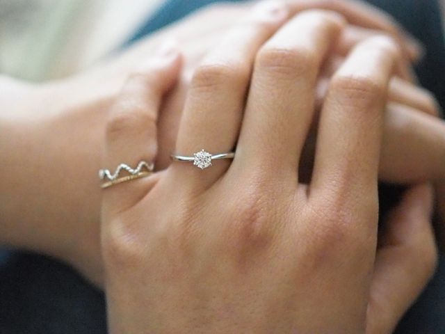 婚約指輪。プロポーズ後に撮影。