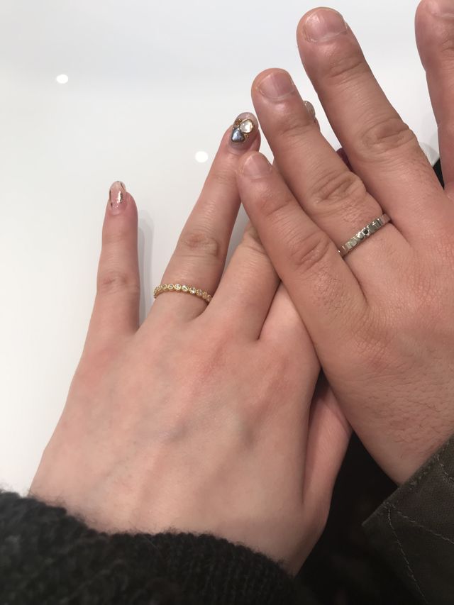 彼のリングは、ブラックダイヤモンドにしました！