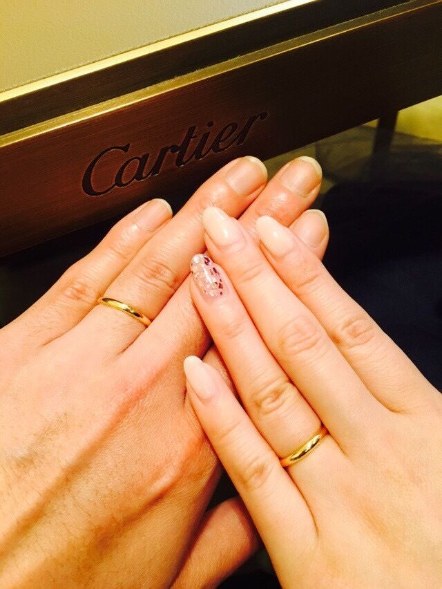 肌なじみが良いイエローゴールドでそろえました。