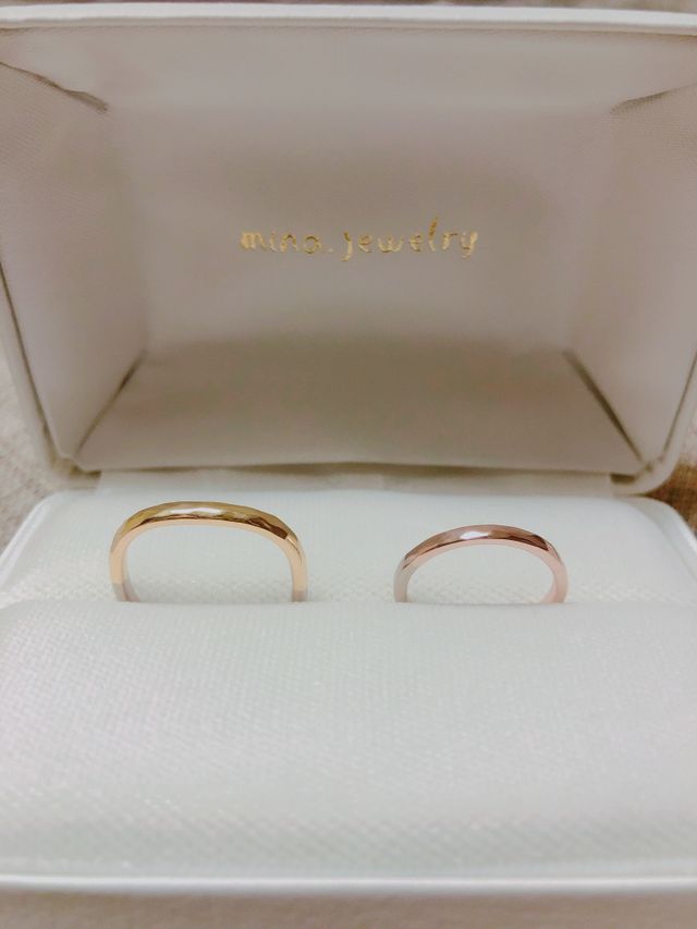 旦那はシカク、私はマルの形にしました