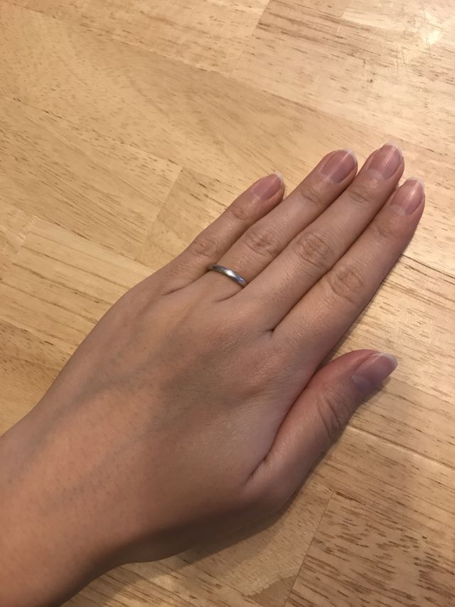 シンプルなプラチナリング